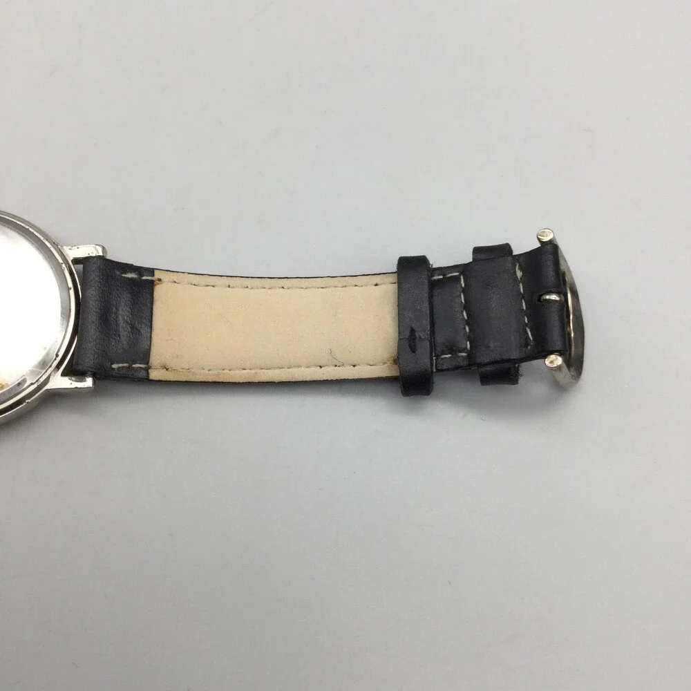 Life Cereal 2000 Men Watch 34mm Silver Tone He Likes It Hey Mikey Black Leather